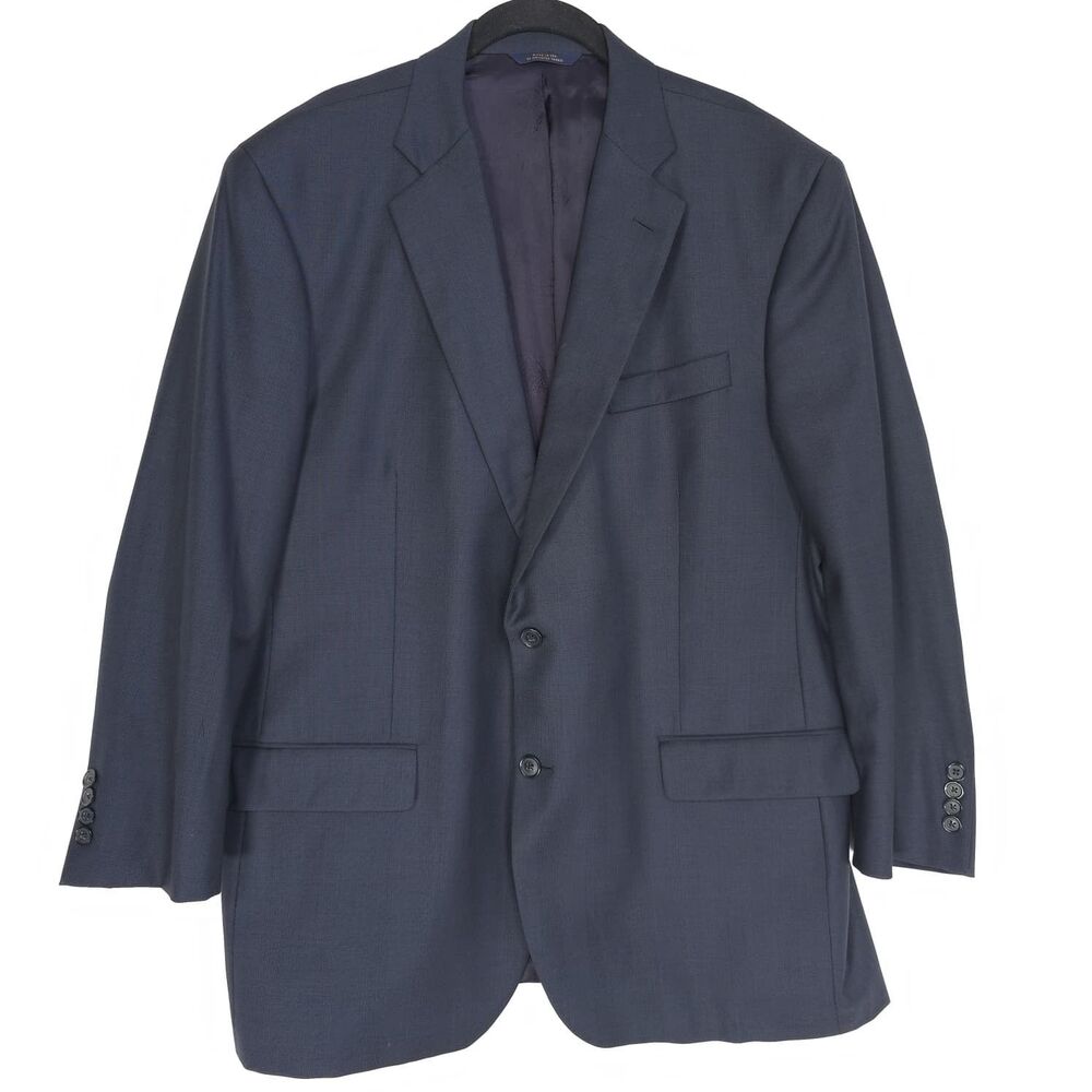 BROOKS BROTHERS 1818 Saxon Wool Blazer 44R Navy Madison Jacket USA Union Made